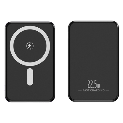 5000mAh Ultra-Slim Magnétique Power Bank sans fil    Aluminium, Chargement rapide, Logo personnalisé